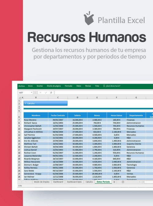 Plantilla control recursos humanos