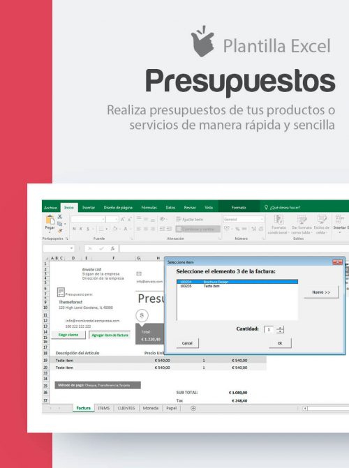 Crear presupuestos