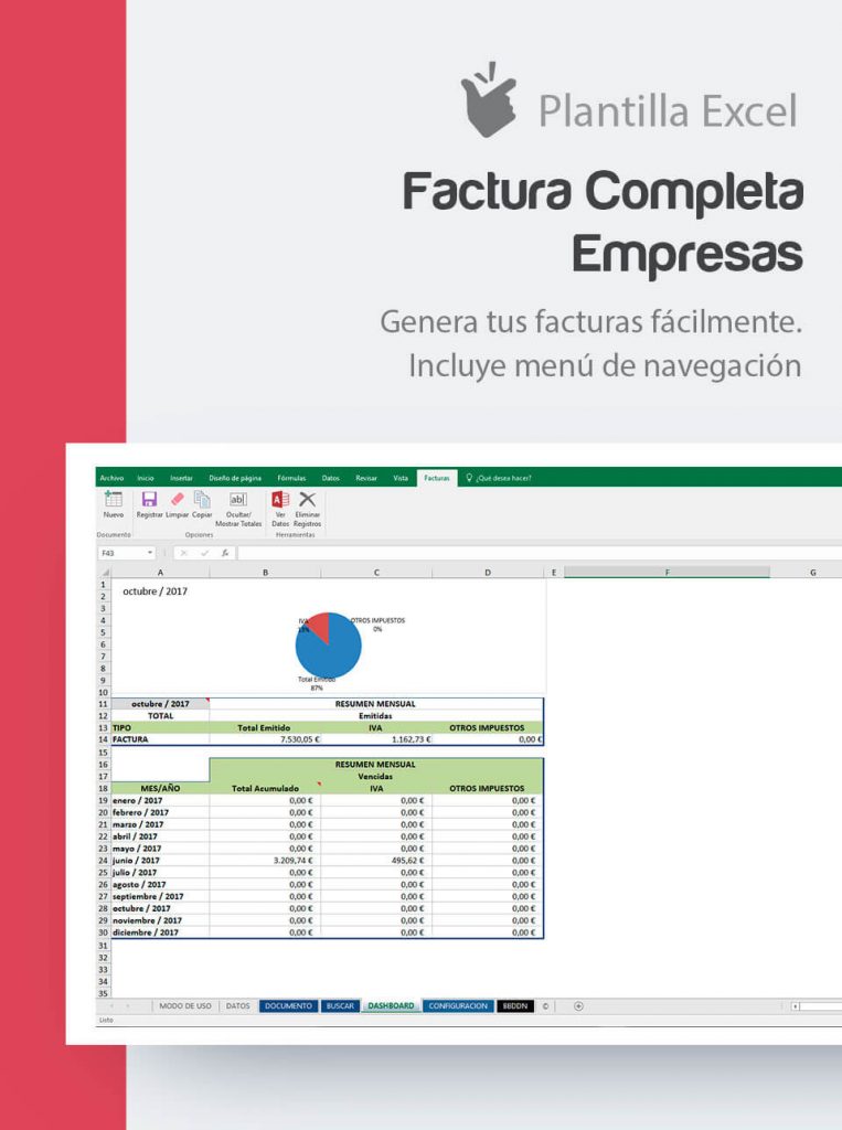 Plantilla De Facturas Completas En Excel Factura Completa Empresas