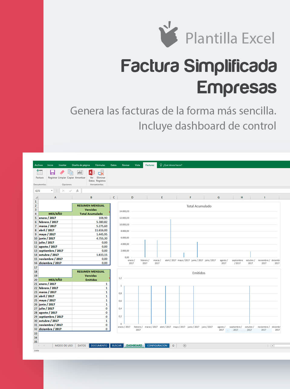 Modelo De Factura Excel Plantilla de Facturas Simplificadas para empresas | Factura simplificada  empresas
