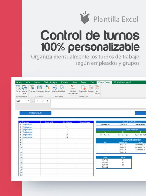 Plantilla turnos de trabajo