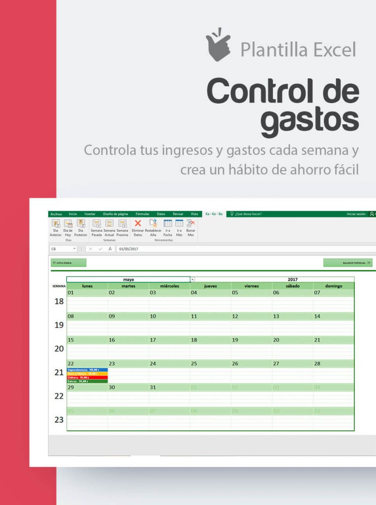 Plantilla Control De Gastos Excel Ahorro Familiar Control Gastos Hogar