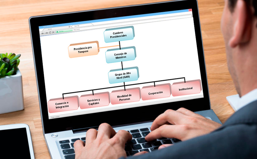 Organigrama empresarial de tipo vertical