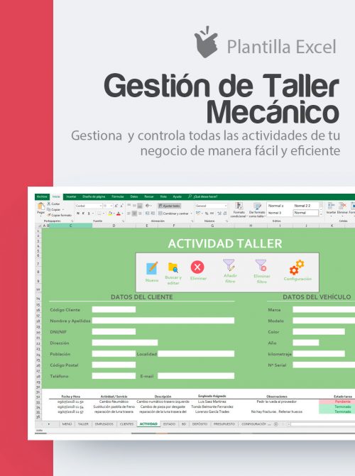 Controla actividades del taller mecánico