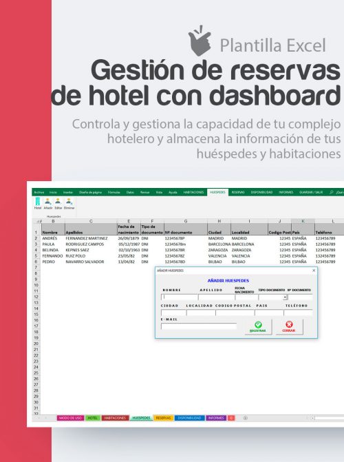 Plantilla control de habitaciones