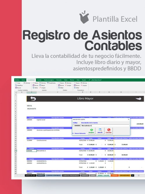 Anota los asientos contables